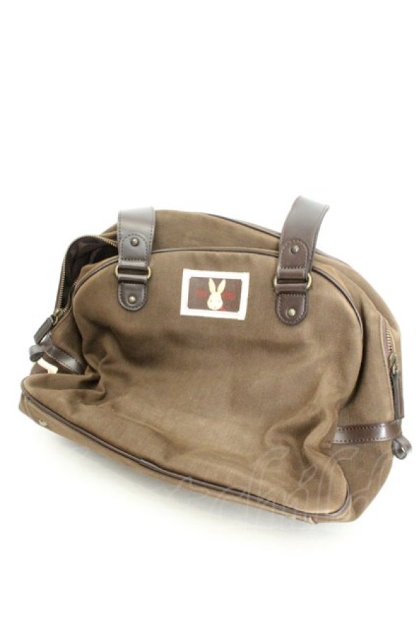 画像2: PINK HOUSE / うさぎ刺繍ボストンバッグ  ブラウン O-26-02-24-2106-LO-BG-IG-OS (2)