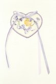 画像1: PINK HOUSE / リトルヴァイオレット刺繍ハートワッペン  ラベンダー O-26-02-24-2002-LO-ZA-OW-OS (1)