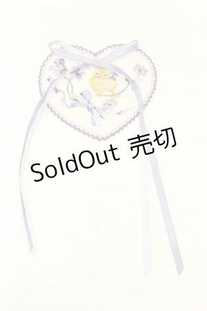画像: PINK HOUSE / リトルヴァイオレット刺繍ハートワッペン  ラベンダー O-26-02-24-2002-LO-ZA-OW-OS