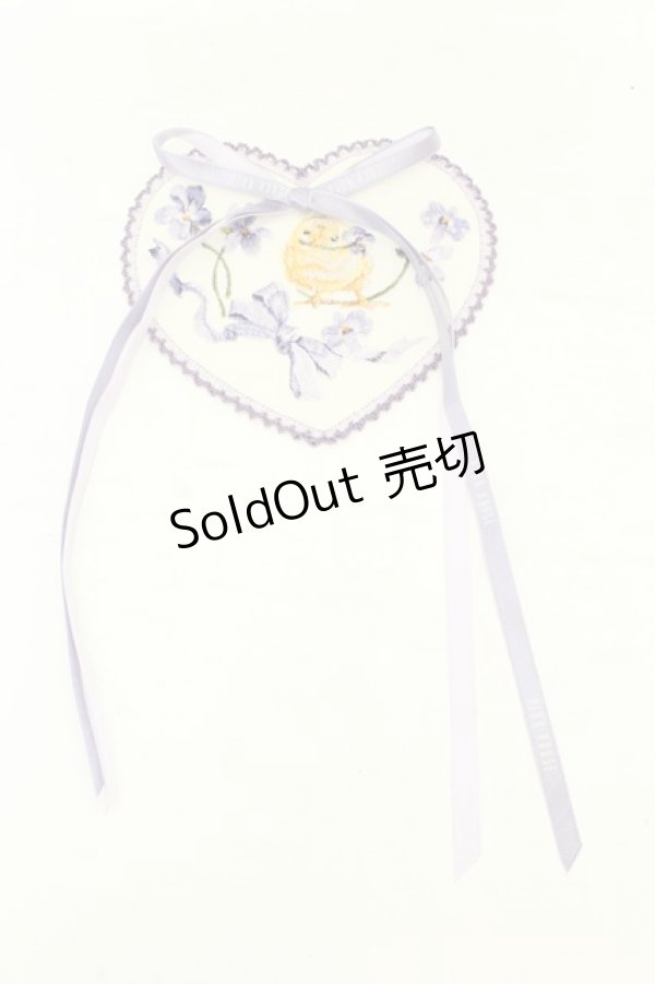 画像1: PINK HOUSE / リトルヴァイオレット刺繍ハートワッペン  ラベンダー O-26-02-24-2002-LO-ZA-OW-OS (1)