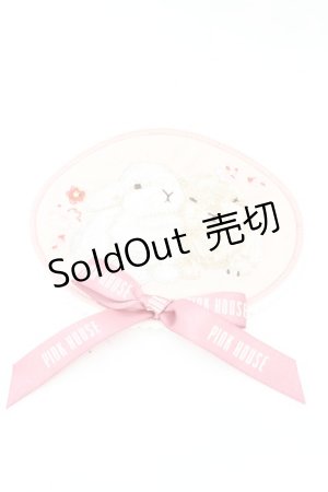 画像: PINK HOUSE / 幸見うさぎ刺繍ワッペンブローチ  ピンク O-26-02-24-2014-LO-AC-OW-OS