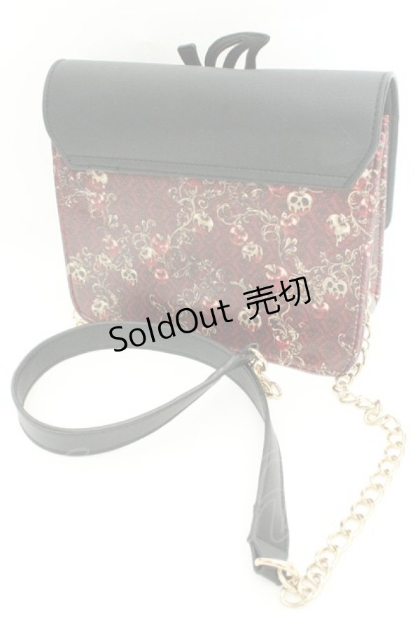 画像2: ALICE and the PIRATES / Disney コラボ　白雪姫　毒りんごショルダーバッグ  クロ×ワイン O-26-02-24-2112-PA-BG-IG-ZTK015 (2)