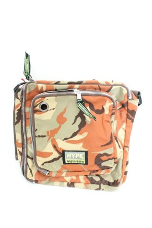 画像: ALGONQUINS / 迷彩ショルダーバッグ  ブラウン×オレンジ×ベージュ O-26-02-24-2116-AL-BG-IG-OS