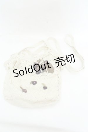 画像: PINK HOUSE / フラワーモチーフ鍵編みポシェット  シロ O-26-02-24-2117-LO-BG-IG-OS