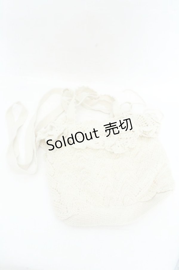 画像3: PINK HOUSE / フラワーモチーフ鍵編みポシェット  シロ O-26-02-24-2117-LO-BG-IG-OS (3)