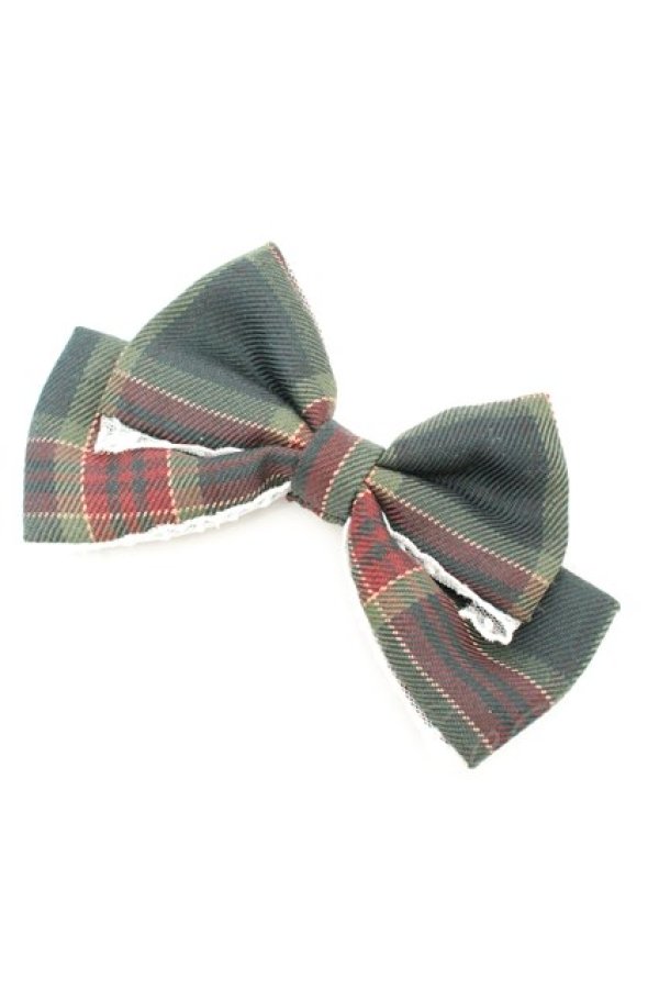 画像1: Amavel / Dolly Holidayダブルリボンクリップ  グリーン O-26-02-24-2015-CA-AC-OW-OS (1)