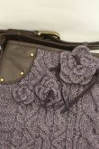画像2: INGEBORG / 薔薇モチーフアラン編みトートバッグ  パープル O-26-02-24-2120-LO-BG-IG-OS (2)