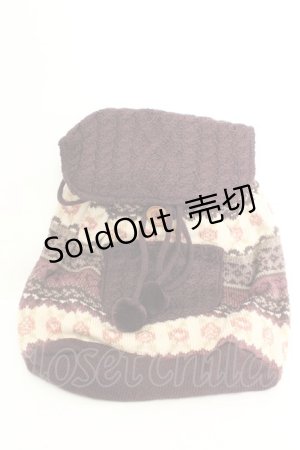 画像: PINK HOUSE / 薔薇ノルディックリュックサック  パープル O-26-02-24-2121-LO-BG-IG-OS