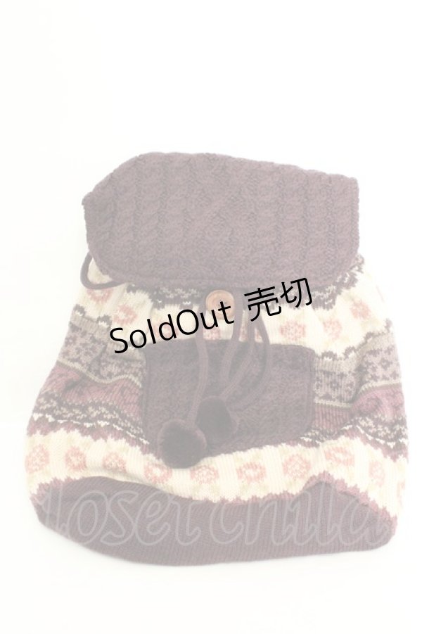 画像1: PINK HOUSE / 薔薇ノルディックリュックサック  パープル O-26-02-24-2121-LO-BG-IG-OS (1)