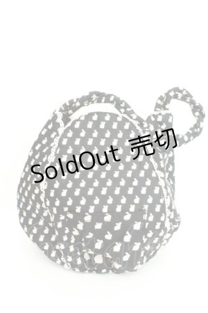 画像: PINK HOUSE / うさぎ総柄ポーチバッグ  クロ×シロ O-26-02-24-2122-LO-BG-IG-ZT346
