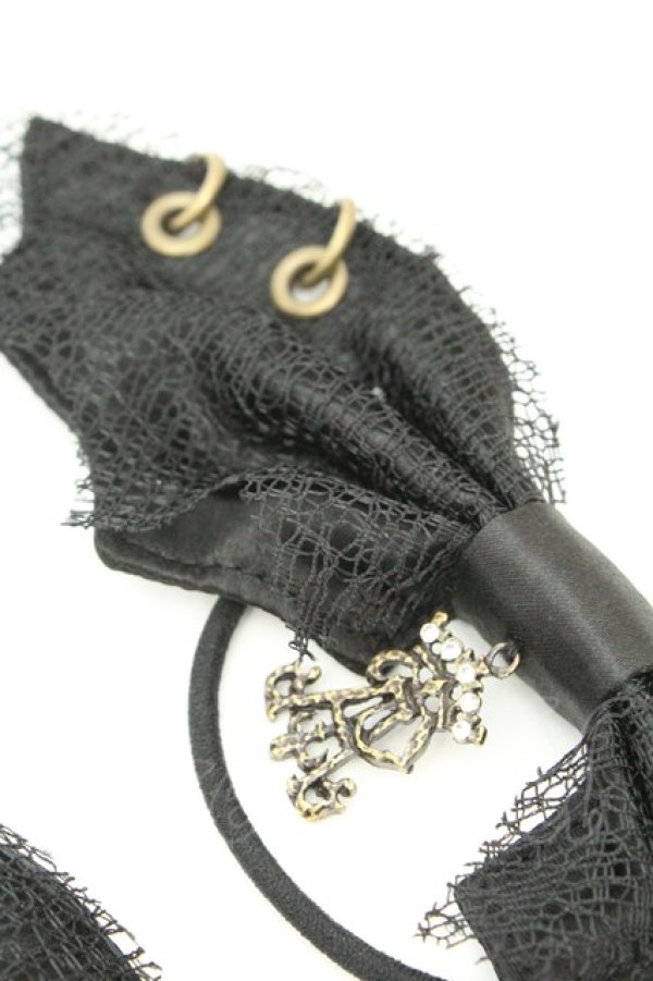 画像2: ALICE and the PIRATES / デビルウィングヘアゴム  クロ O-26-02-24-2018-PA-AC-OW-OS (2)