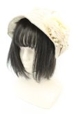 画像1: axes femme / コサ付き丸型キャスケット  アイボリー O-26-02-24-2022-AX-AC-IG-OS (1)