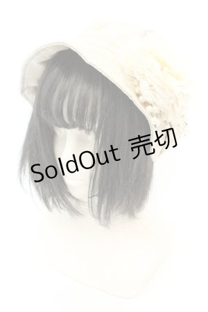 画像: axes femme / コサ付き丸型キャスケット  アイボリー O-26-02-24-2022-AX-AC-IG-OS