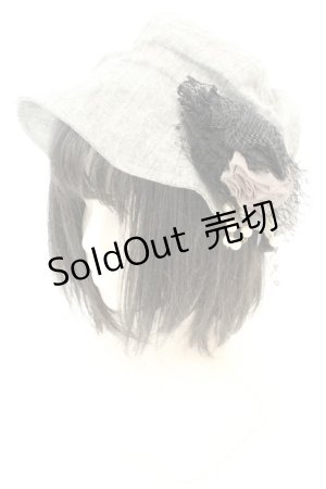 画像: axes femme / コサ付き丸型キャスケット  グレー O-26-02-24-2023-AX-AC-IG-OS