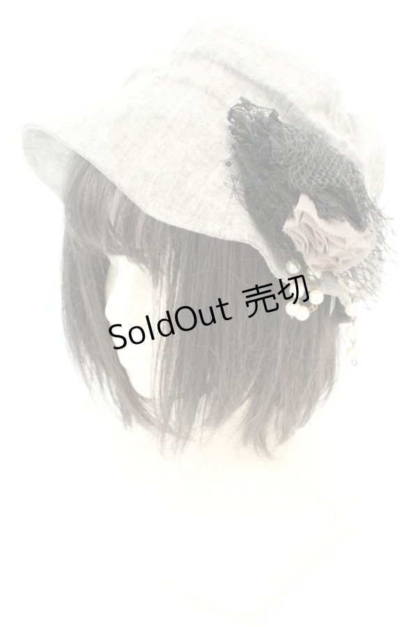 画像1: axes femme / コサ付き丸型キャスケット  グレー O-26-02-24-2023-AX-AC-IG-OS (1)