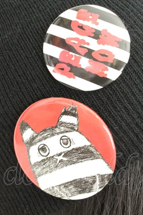 画像2: PEACE NOW / 缶バッジニットキャップ  ブラック O-26-02-24-2026-PU-AC-IG-OS (2)