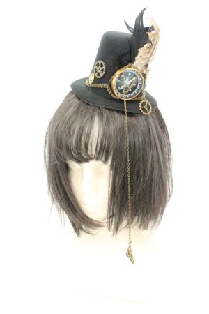 画像: GOTHその他 / スチームパンクミニハット  ブラック O-26-02-24-2028-EL-AC-OW-OS