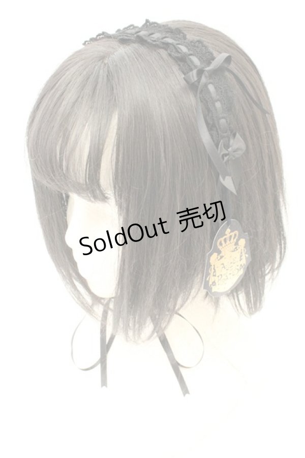 画像1: ALICE and the PIRATES / マリーのちびリボンヘッドドレス  クロ O-26-02-24-2032-PA-AC-OW-OS (1)