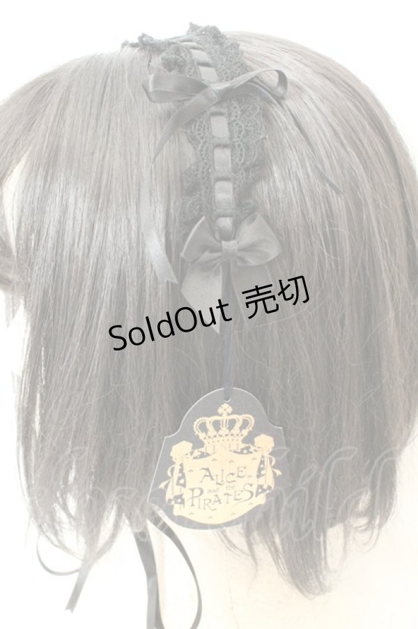 画像2: ALICE and the PIRATES / マリーのちびリボンヘッドドレス  クロ O-26-02-24-2032-PA-AC-OW-OS (2)