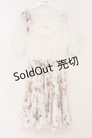 画像: axes femme POETIQUE / 花柄レイヤード風ワンピース M シロ O-26-02-24-090-AX-OP-IG-OS