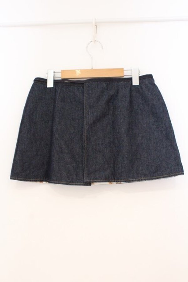 画像4: PINK HOUSE / うさぎ刺繍カフェエプロン  インディゴ O-26-02-24-008-LO-SK-IG-OS (4)