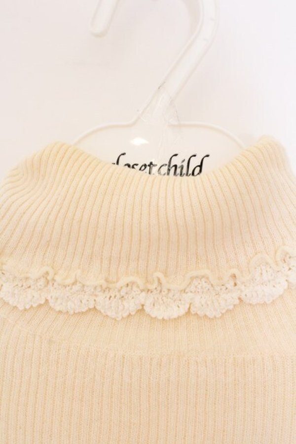 画像2: PINK HOUSE / レース配色タートルニット L アイボリー O-26-02-24-013-LO-TO-IG-OS (2)