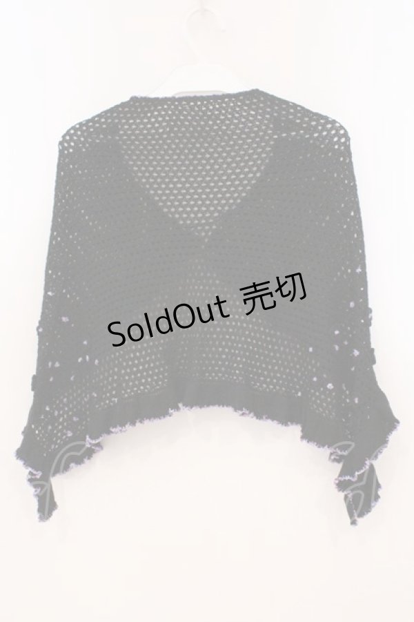 画像3: PINK HOUSE / 薔薇編みストール  クロ×パープル O-26-02-24-018-LO-ZA-IG-OS (3)