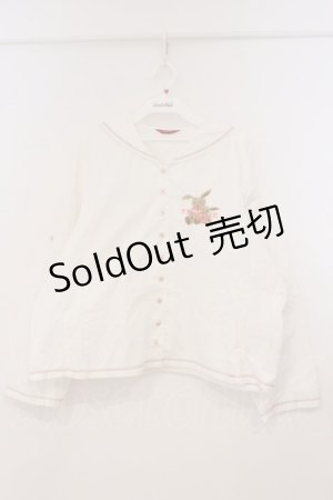 画像: PINK HOUSE / ラビット刺繍セーラブラウス【お直しあり】  オフ O-26-02-24-022-LO-BL-IG-OS