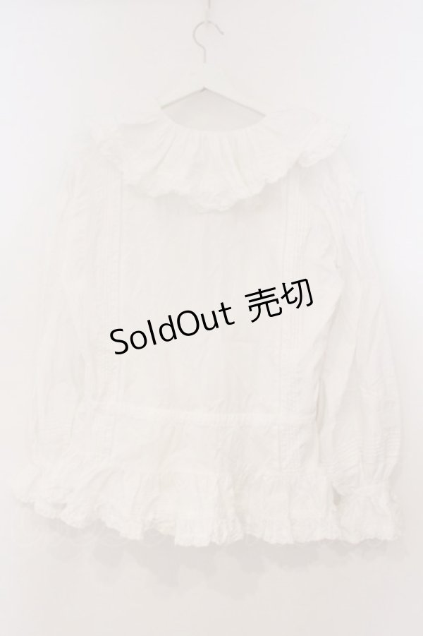 画像4: PINK HOUSE / フリルタックブラウスカーディガン【お直しあり】  シロ O-26-02-24-026-LO-BL-IG-OS (4)