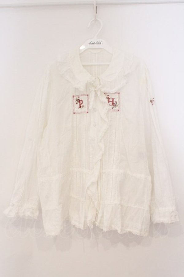 画像1: PINK HOUSE / ステッチブラウス  シロ O-26-02-24-028-LO-BL-IG-OS (1)