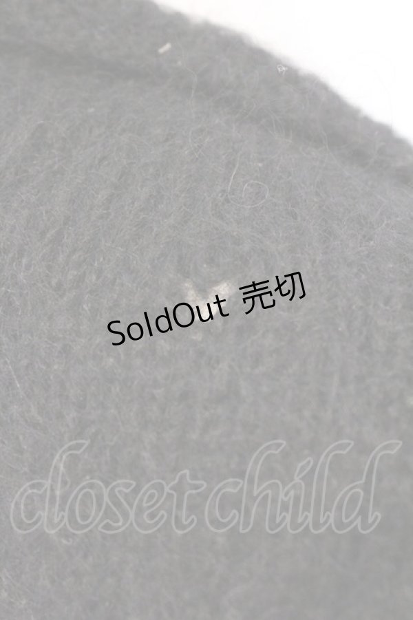 画像2: WONDERFUL WORLD / モヘア三角ストール  ブラック O-26-02-26-044-LO-ZA-IG-OS (2)