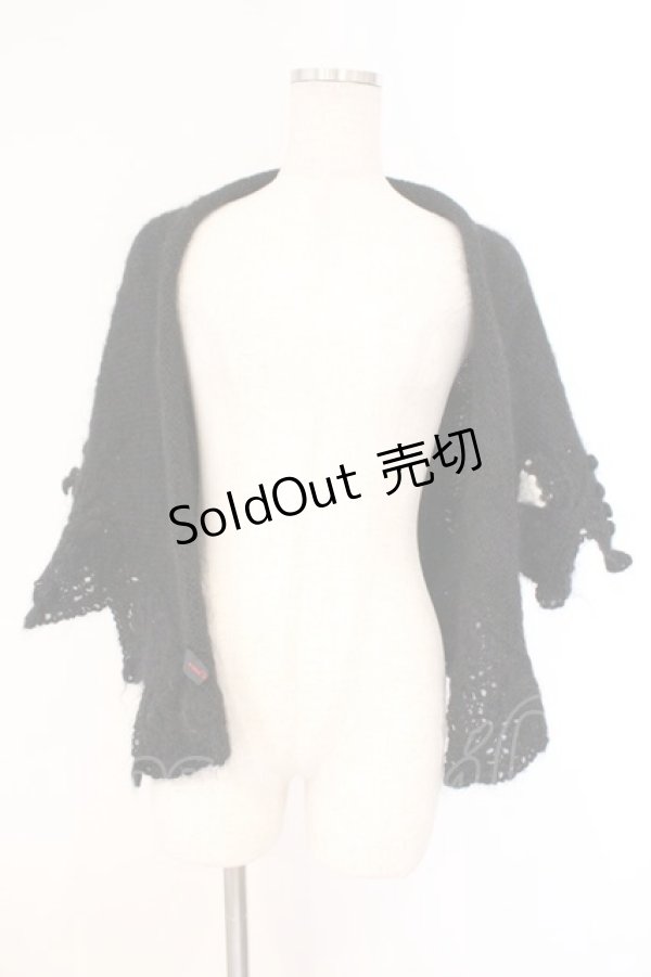 画像3: WONDERFUL WORLD / モヘア三角ストール  ブラック O-26-02-26-044-LO-ZA-IG-OS (3)