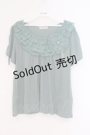 画像: axes femme / コサージュ付プルオーバー M グリーン O-26-02-26-006-AX-TO-IG-OS