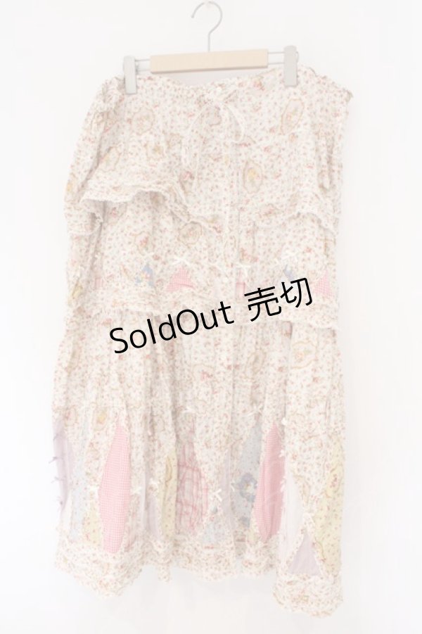 画像1: PINK HOUSE / フェリーチェ 柄 パッチワークスカート【お直しあり】  ピンク O-26-02-26-048-LO-SK-IG-OS (1)