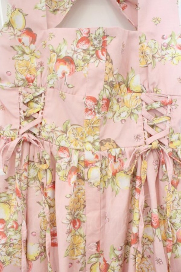画像2: LIZ　LISA / フルーツリース柄ロンパース  ピンク O-26-02-26-051-LO-OP-IG-OS (2)