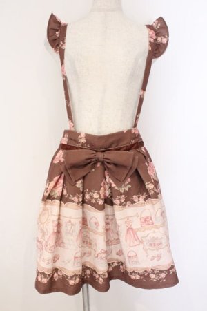 画像: LIZ LISA / ディスプレイ柄サススカート  ブラウン O-26-02-26-052-LO-SK-IG-OS