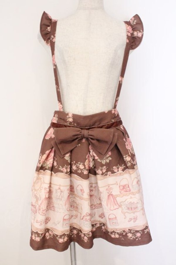 画像1: LIZ LISA / ディスプレイ柄サススカート  ブラウン O-26-02-26-052-LO-SK-IG-OS (1)