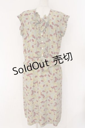 画像: PINK HOUSE / さくらんぼ柄ワンピース  グリーン系 O-26-02-26-056-LO-OP-IG-OS