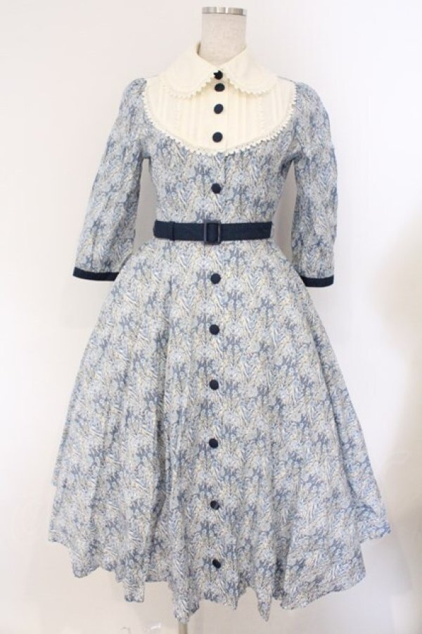 画像1: Innocent World / 英国の花園ワンピース M ブルー O-26-02-26-057-IW-OP-IG-OS (1)
