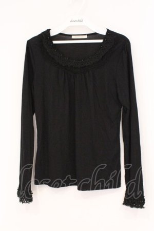 画像: axes femme / カギ針使いインナープルオーバー M クロ O-26-02-26-009-AX-TO-IG-OS