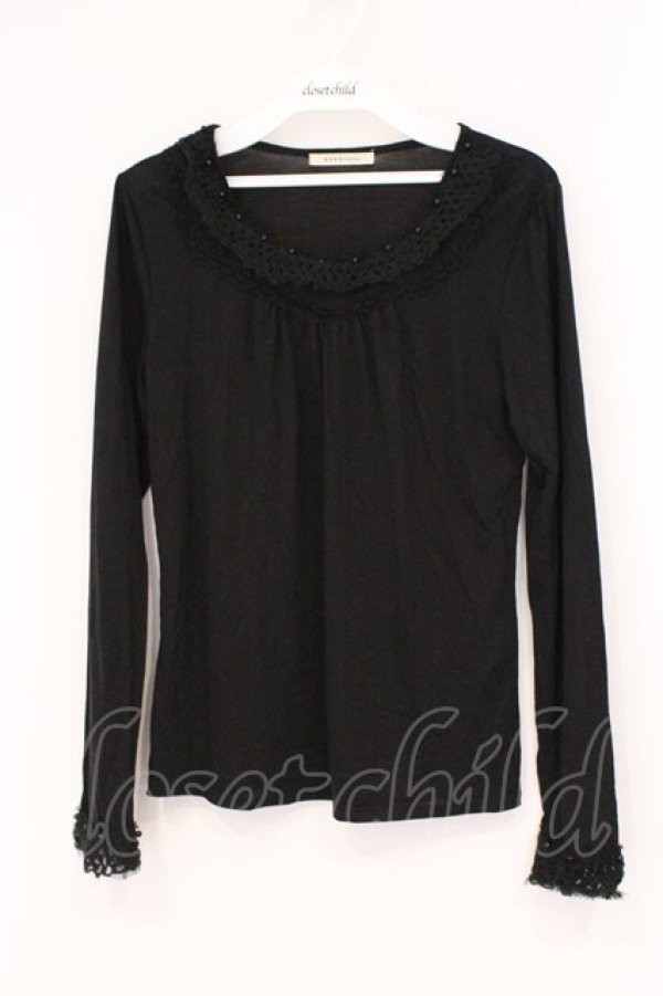 画像1: axes femme / カギ針使いインナープルオーバー M クロ O-26-02-26-009-AX-TO-IG-OS (1)