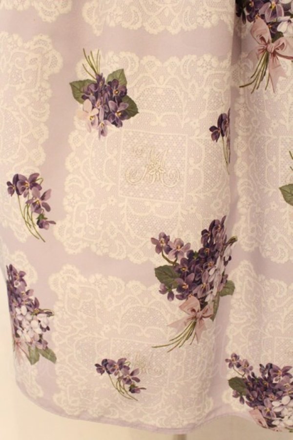 画像4: Melody BasKet / Violet laceスクエアカラーワンピース M ラベンダー O-26-02-26-061-LO-OP-IG-OS (4)