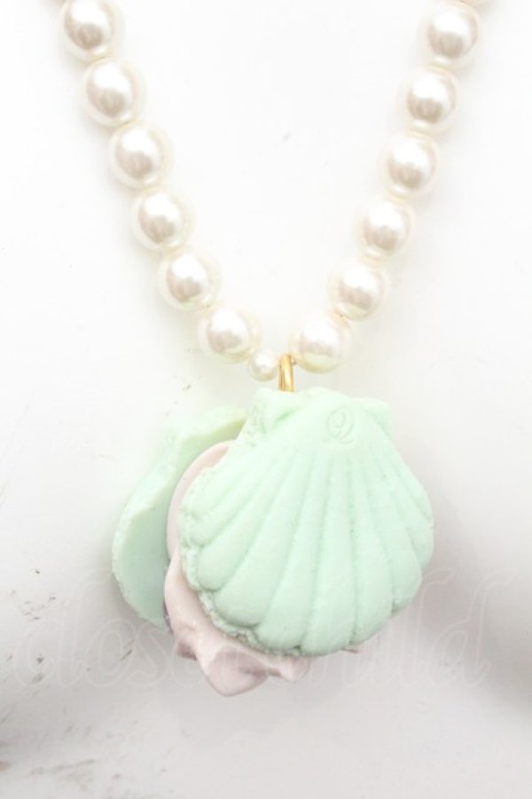 画像1: Q-pot. / シェルマカロン・パールネックレス  ミント O-26-02-26-1041-QP-AC-OW-OS (1)
