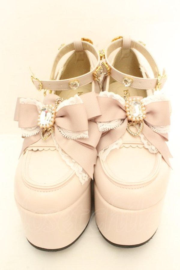 画像2: LIZ LISA / ハートビジュープラットフォームローファー M ピンク O-26-02-26-1043-LO-SH-OW-OS (2)