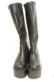 画像2: YOSUKE / 厚底ロングブーツ M ブラック O-26-02-26-1044-PU-SH-OW-OS (2)
