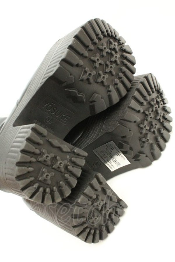 画像4: YOSUKE / 厚底ロングブーツ M ブラック O-26-02-26-1044-PU-SH-OW-OS (4)