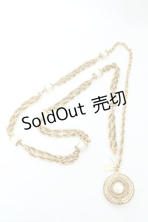 画像: KANEKO ISAO / パール配色チェーンベルト  ゴールド O-26-02-26-1006-EL-ZA-IG-ZT0308C