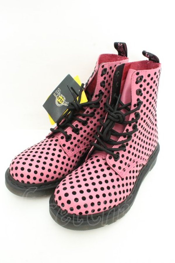 画像1: Dr.Martens （Getta Grip） / PASCAL 8ホールブーツ UK4 ピンクドット O-26-02-26-1046-PU-SH-OW-OS (1)