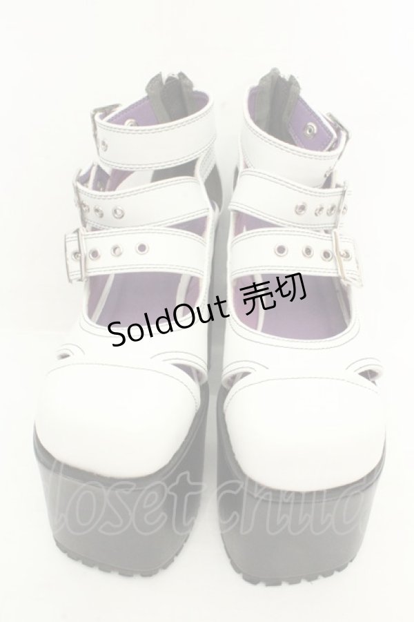 画像2: YOSUKE / 厚底パンプス L ホワイト O-26-02-26-1047-PU-SH-OW-OS (2)