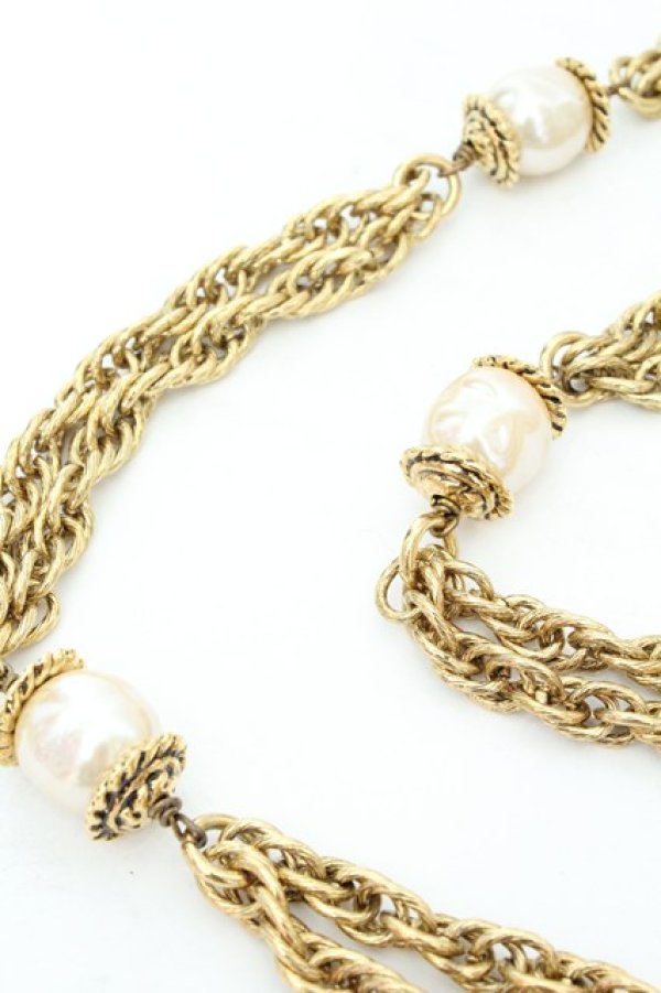 画像3: KANEKO ISAO / パール配色チェーンベルト  ゴールド O-26-02-26-1006-EL-ZA-IG-OS (3)